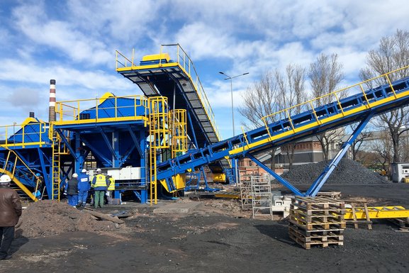 Mobilny zakład przesiewania